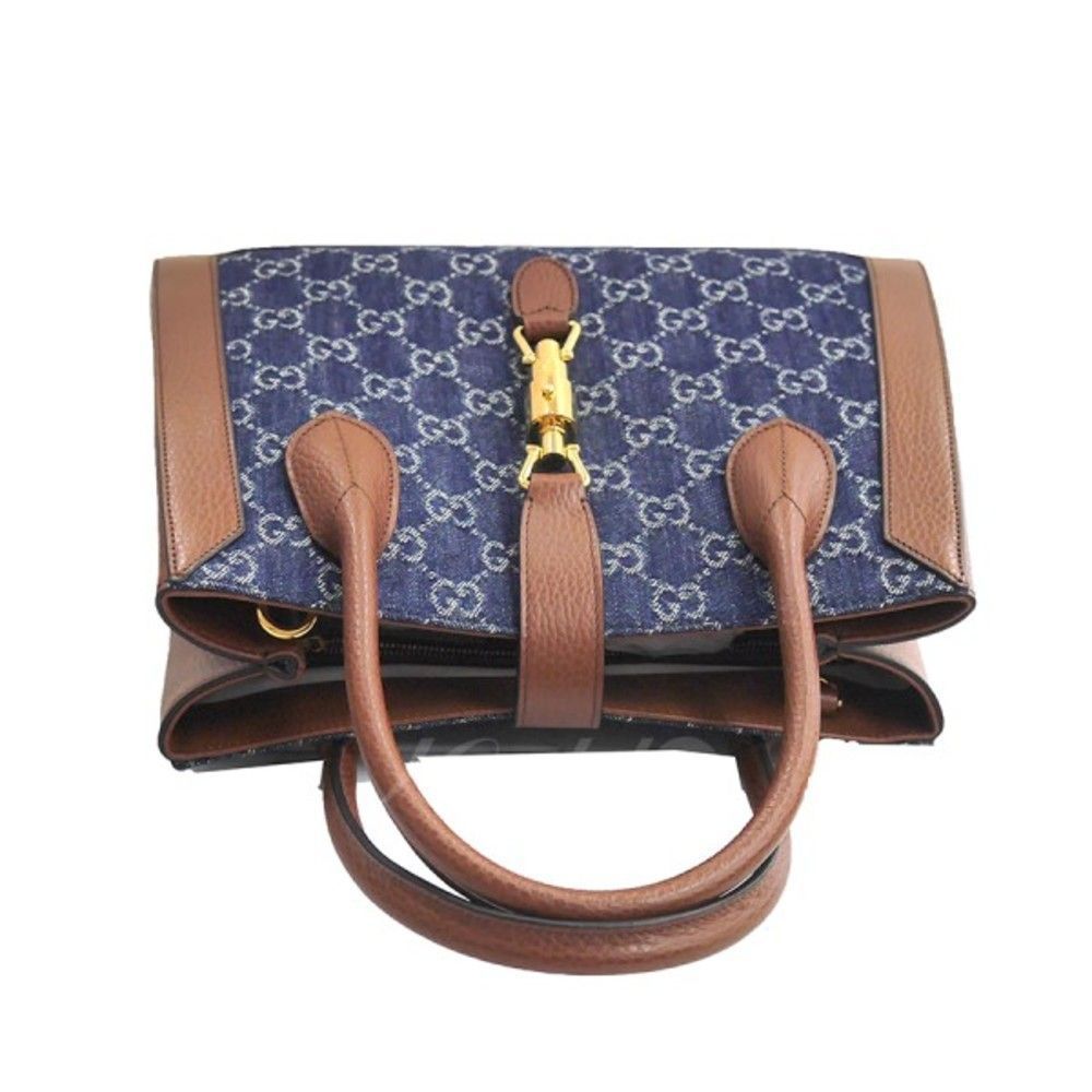 Gucci Jackie Blue Medium Tote Bag Shoulder Bag - Picture 3 of 5